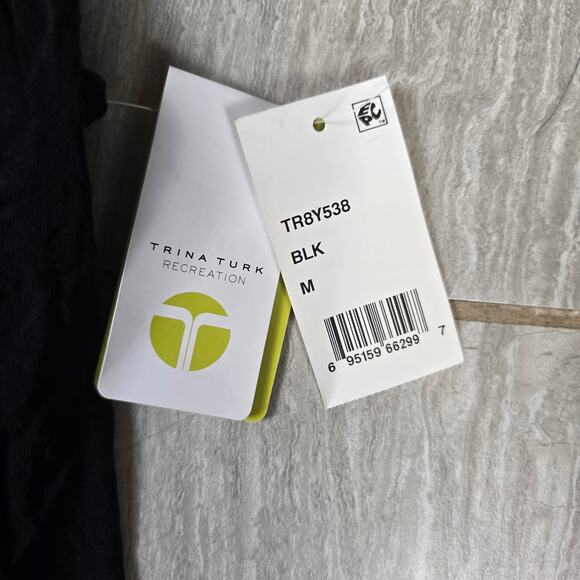 NWT Trina Turk Womens Black sleeveless Jumpsuit Front tie Open Back Medium - Picture 4 of 10